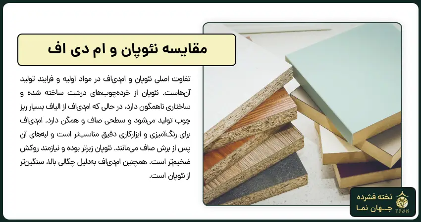 مقایسه نئوپان و ام دی اف 