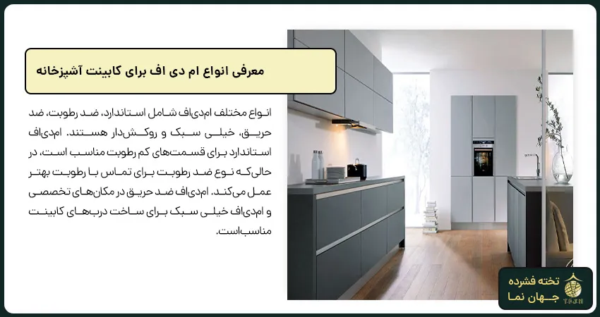 معرفی انواع ام دی اف برای کابینت آشپزخانه 