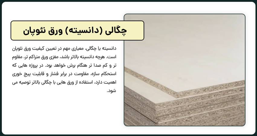 چگالی (دانسیته) ورق نئوپان